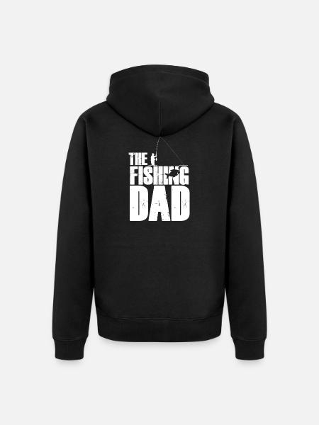 Father angler - Unisex Premium Organic Zip Hoodie - black