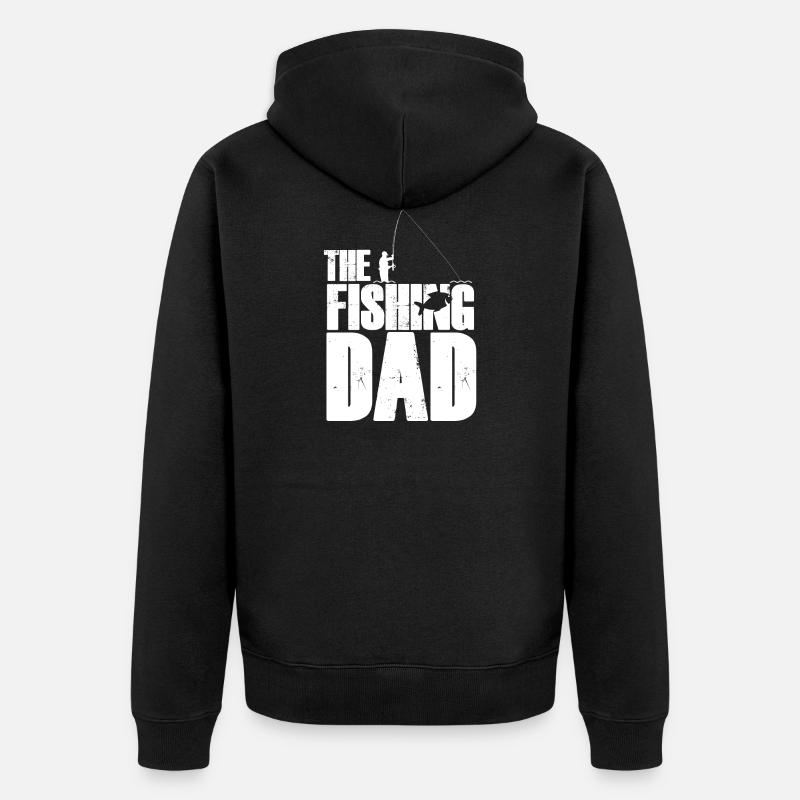 Père pêcheur - Veste à capuche bio Premium Unisexe - noir