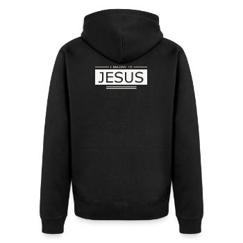 Jésus - j'appartiens à Jésus - Jésus - Veste à capuche bio Premium Unisexe - noir - Dos - Nico (187cm)