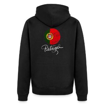 Portugal - Veste à capuche bio Premium Unisexe - noir - Dos - Nico (187cm)