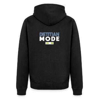 Mode diététiste: ON - Veste à capuche bio Premium Unisexe - noir - Dos - Nico (187cm)