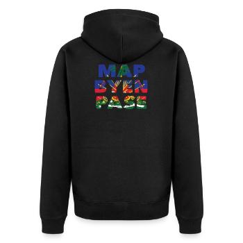 Haïti Carte de la fierté haïtienne Byen Pase I Gift - Veste à capuche bio Premium Unisexe - noir - Dos - Nico (187cm)