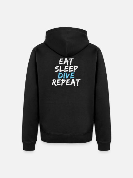 Diving Divers Diving - Unisex Premium Organic Zip Hoodie - black