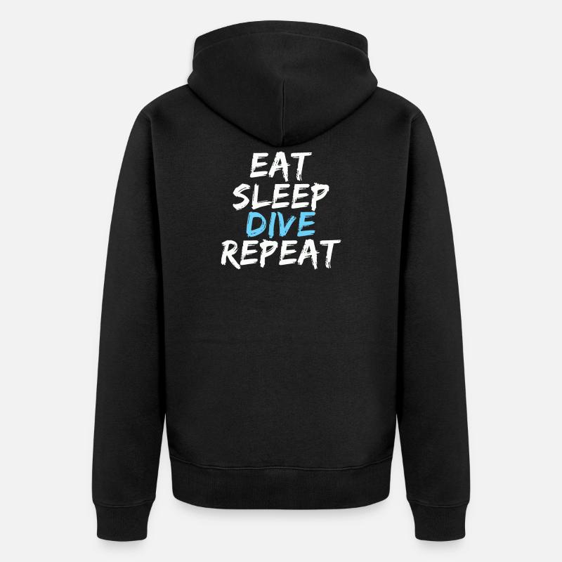 Diving Divers Diving - Unisex Premium Organic Zip Hoodie - black