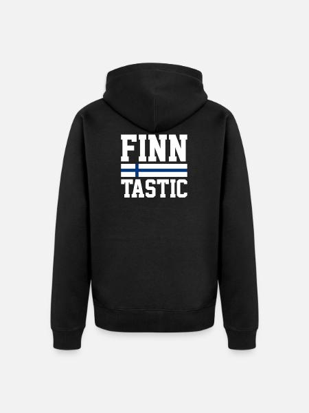 Finnish Finnish Finland - Unisex Premium Organic Zip Hoodie - black