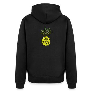 Ananas de volleyball pour les joueurs de volleyball - Veste à capuche bio Premium Unisexe - noir - Dos - Nico (187cm)