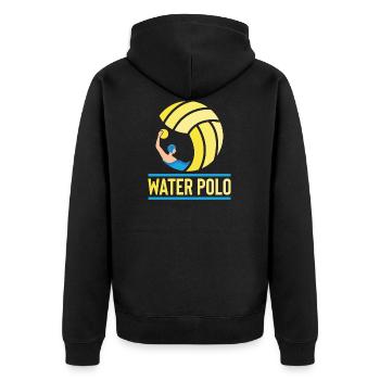 Idée cadeau water-polo water-polo - Veste à capuche bio Premium Unisexe - noir - Dos - Nico (187cm)