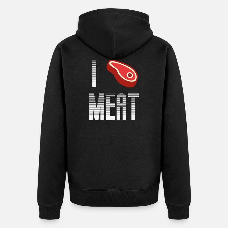 Meat - Veste à capuche bio Premium Unisexe - noir