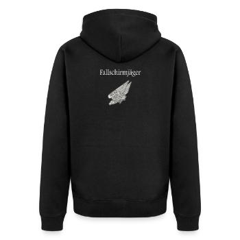 Cadeau Parachutiste / Idée cadeau - Veste à capuche bio Premium Unisexe - noir - Dos - Nico (187cm)