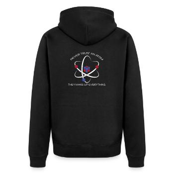 Ne faites jamais confiance à un professeur d'école de chimie Atom - Veste à capuche bio Premium Unisexe - noir - Dos - Nico (187cm)