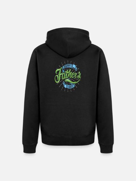 HAPPY FATHER´S DAY - Unisex Premium Bio Zip Hoodie - Schwarz