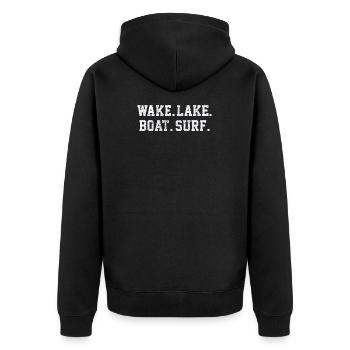 Wakesurf Wake Surf Surfer - Veste à capuche bio Premium Unisexe - noir - Dos - Nico (187cm)