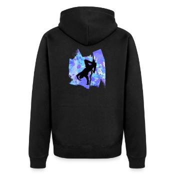 Breakdancer Breakdance Dancing T Shirt - Unisex Premium Organic Zip Hoodie - black - Back - Nico (187cm)