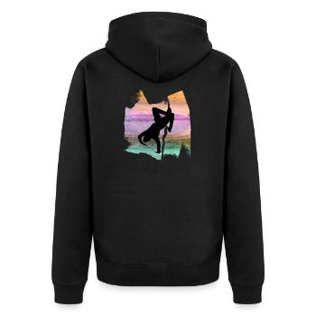 Breakdancer Breakdance Dancing T Shirt - Unisex Premium Organic Zip Hoodie - black - Back - Nico (187cm)