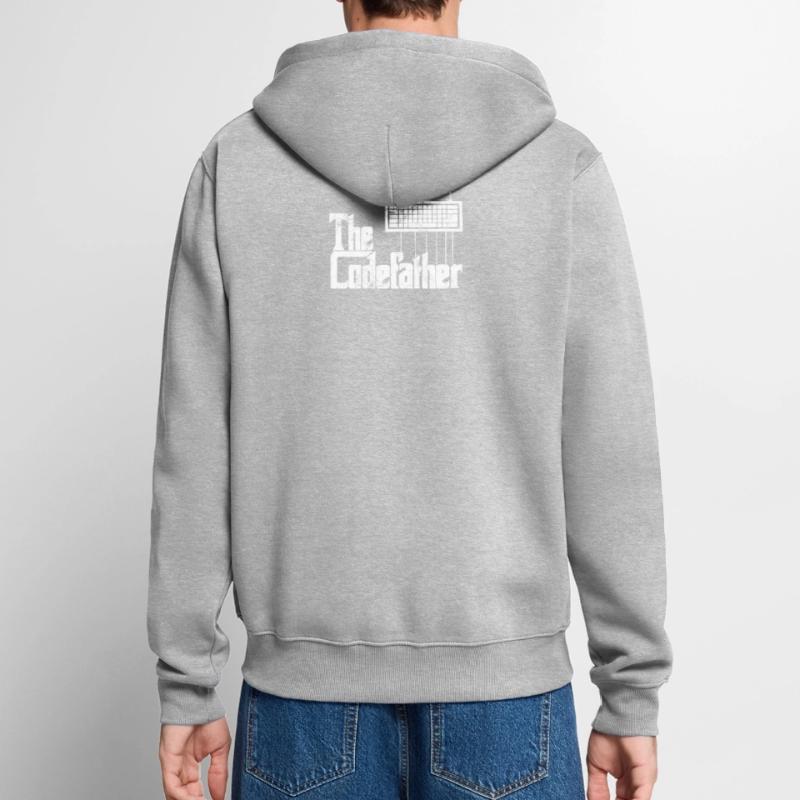 Funny programmer design The Codefather graphic Unisex Premium Organic Zip Hoodie