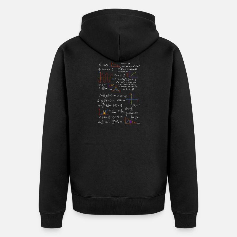 Formule de professeur de maths math physique - Veste à capuche bio Premium Unisexe - noir