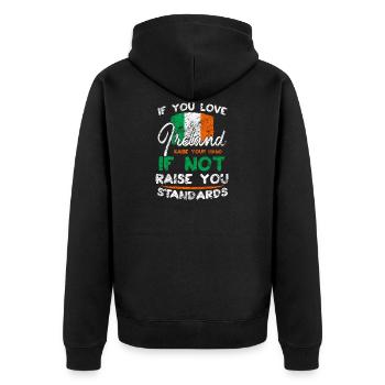 Irlande - Veste à capuche bio Premium Unisexe - noir - Dos - Nico (187cm)