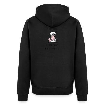 Dire drôle Chef de cuisine Chef - Veste à capuche bio Premium Unisexe - noir - Dos - Nico (187cm)