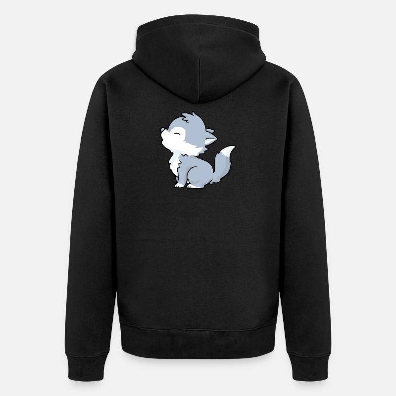 Petit loup - Veste à capuche bio Premium Unisexe - noir
