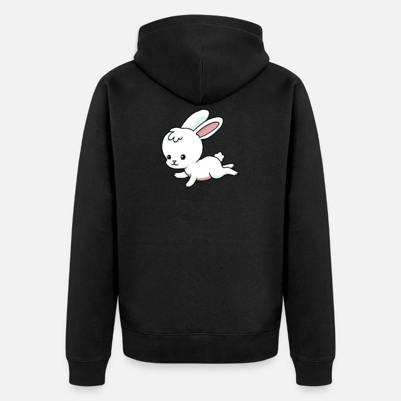 Petit lapin - Veste à capuche bio Premium Unisexe - noir