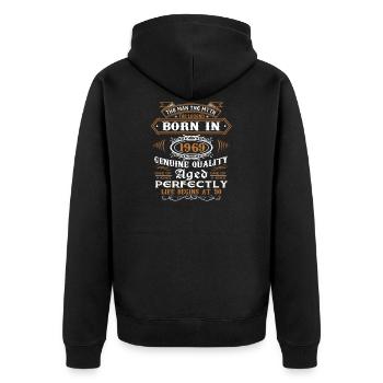 50th birthday 1969 fifty 50 years awesome - Unisex Premium Organic Zip Hoodie - black - Back - Nico (187cm)