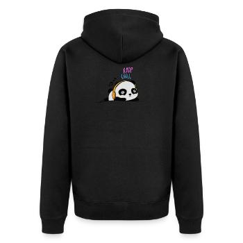 panda k pop rock musique korea asiatique band fan - Veste à capuche bio Premium Unisexe - noir - Dos - Nico (187cm)