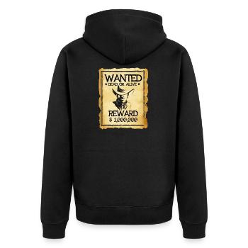 Wanted - Recherché - Veste à capuche bio Premium Unisexe - noir - Dos - Nico (187cm)