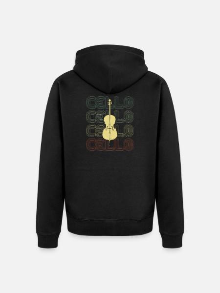 cello - Unisex Premium Organic Zip Hoodie - black