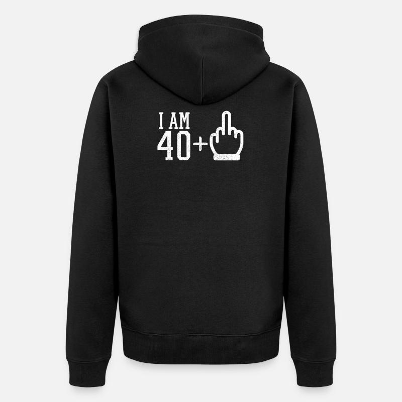 41 ans 41 ans - Veste à capuche bio Premium Unisexe - noir