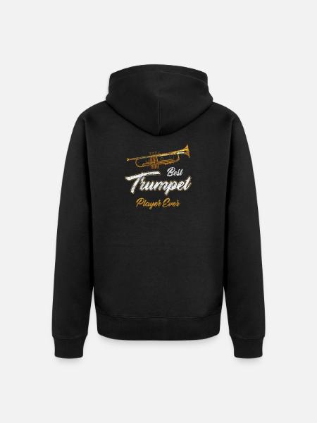 Trumpet - Unisex Premium Organic Zip Hoodie - black
