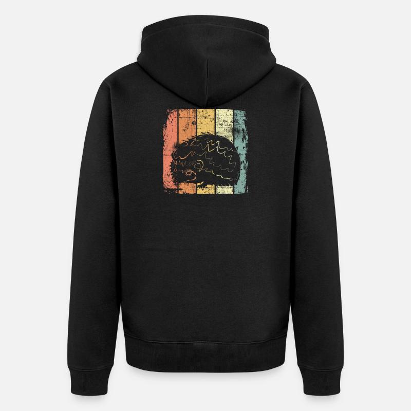 Hérisson - Veste à capuche bio Premium Unisexe - noir