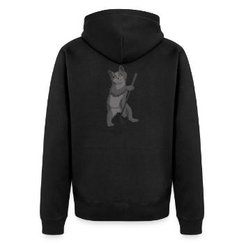 Cat Golf Course Golf Course Golf Club Katz - Unisex Premium Organic Zip Hoodie - black - Back - Nico (187cm)