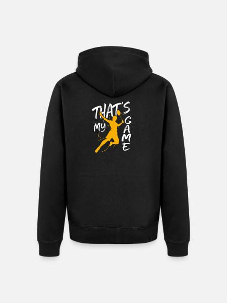 Badminton - Unisex Premium Bio Zip Hoodie - Schwarz