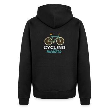 cyclisme - Veste à capuche bio Premium Unisexe - noir - Dos - Nico (187cm)