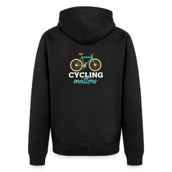 cyclisme - Veste à capuche bio Premium Unisexe - noir - Dos - Nico (187cm)