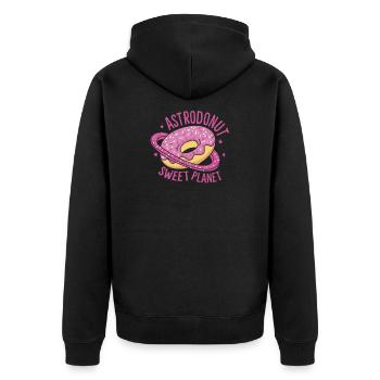 L’ASTRODONUT SWEET PLANET - Veste à capuche bio Premium Unisexe - noir - Dos - Nico (187cm)