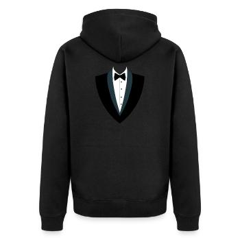 Team Groom - Bachelor Party - Suit - Veste à capuche bio Premium Unisexe - noir - Dos - Nico (187cm)