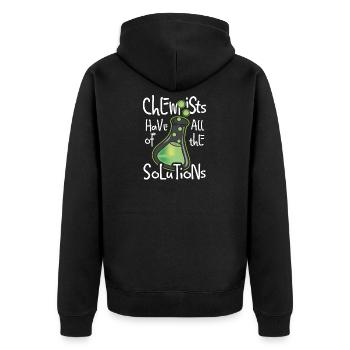 Les chimistes ont une solution pour tout ce qui concerne la chimie - Veste à capuche bio Premium Unisexe - noir - Dos - Nico (187cm)