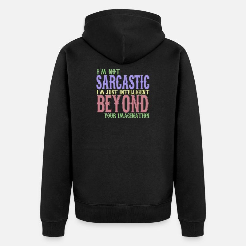 iltelligent beyond your imagination - Unisex Premium Bio Zip Hoodie - Schwarz