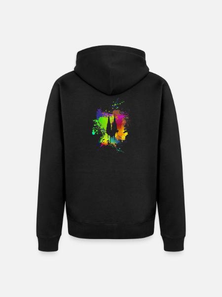 Cologne cathedral - Unisex Premium Organic Zip Hoodie - black