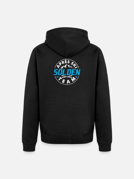 Après Ski Sölden Teamgeschenk - Unisex Premium Bio Zip Hoodie - Schwarz