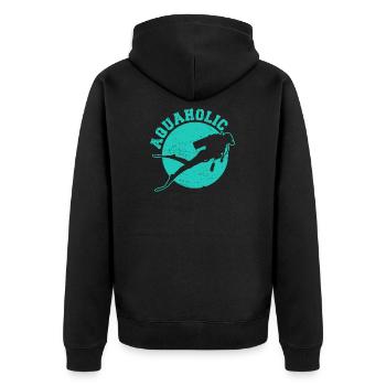 Diver diving club diver funny gift - Unisex Premium Organic Zip Hoodie - black - Back - Nico (187cm)