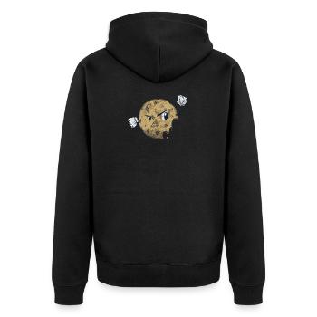 Biscuit fou - Veste à capuche bio Premium Unisexe - noir - Dos - Nico (187cm)