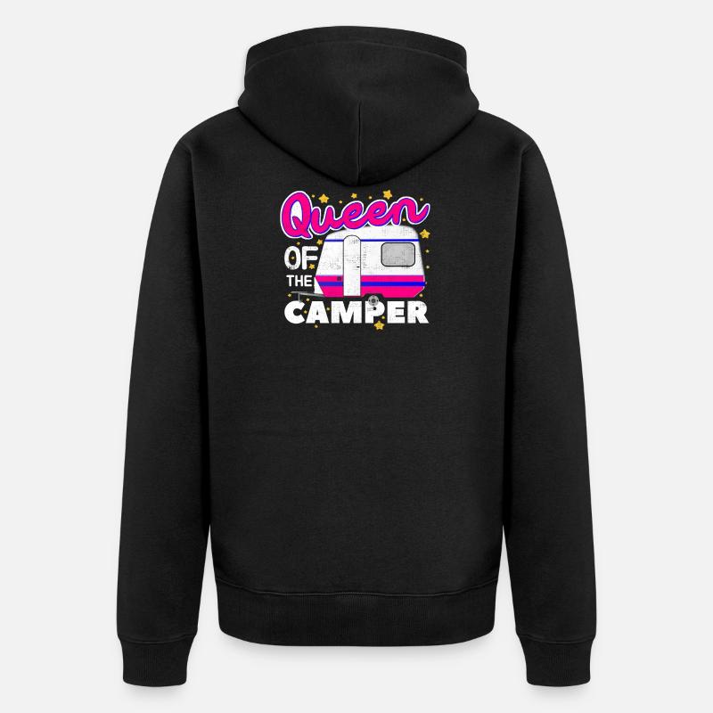 Camping Queen - Veste à capuche bio Premium Unisexe - noir