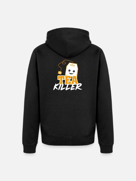 Tea drinker tea - Unisex Premium Organic Zip Hoodie - black