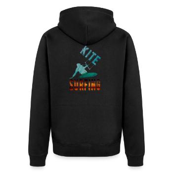 Kite surfers kitesurf kitesurf kitesurfeurs - Veste à capuche bio Premium Unisexe - noir - Dos - Nico (187cm)