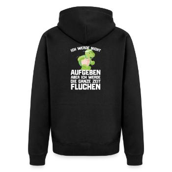 Jogging Jogging Marathon Funny saying Elephant - Unisex Premium Organic Zip Hoodie - black - Back - Nico (187cm)