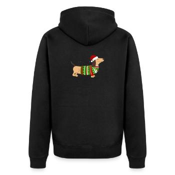 Idée Cadeau Dachshund Dachshund - Veste à capuche bio Premium Unisexe - noir - Dos - Nico (187cm)