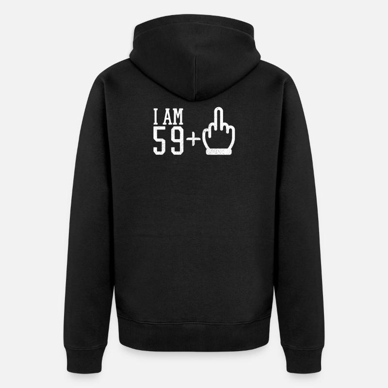 60 ans 60 ans - Veste à capuche bio Premium Unisexe - noir