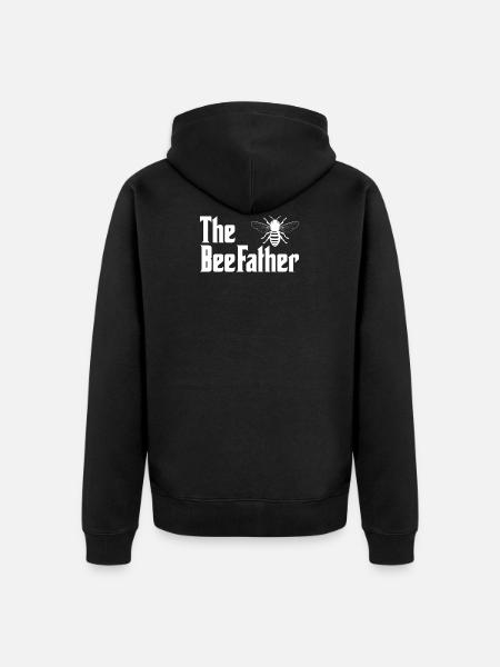 Beekeeper Funny Design - The BeeFather - Unisex Premium Organic Zip Hoodie - black